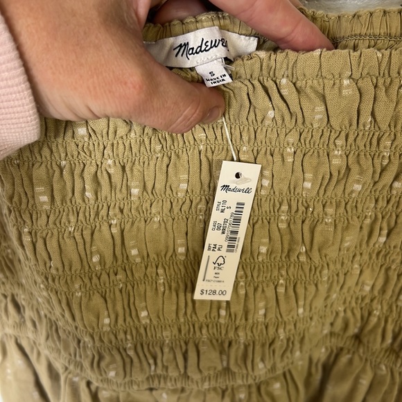 New nwt Madewell Theo Sleeveless Midi Dress Size Small 4-6 Pale Yellow printed - Picture 4 of 4